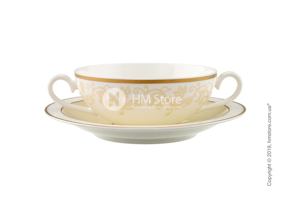 Чаша бульонная с блюдцем Villeroy & Boch коллекция Ivoire, 400 мл