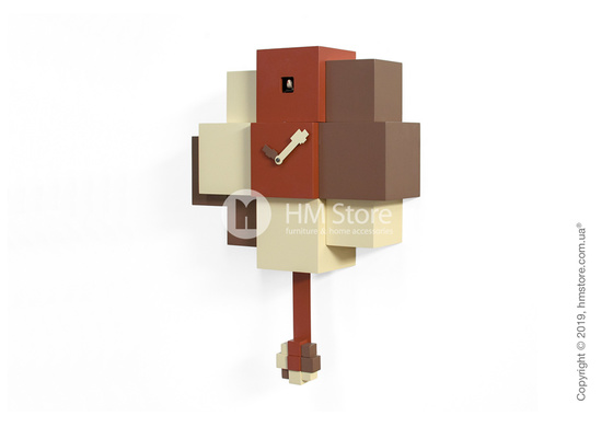 Часы настенные Progetti Choco Wall Clock, Brown