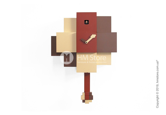 Часы настенные Progetti Choco Wall Clock, Brown