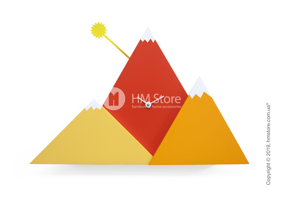 Часы настенные Progetti Sunset Wall Clock, Orange and Red