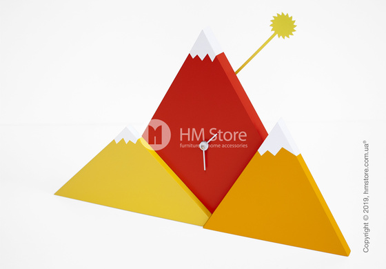 Часы настенные Progetti Sunset Wall Clock, Orange and Red