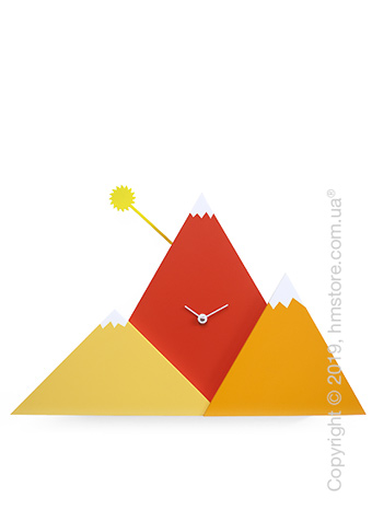 Часы настенные Progetti Sunset Wall Clock, Orange and Red