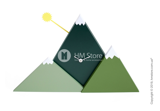 Часы настенные Progetti Sunset Wall Clock, Green