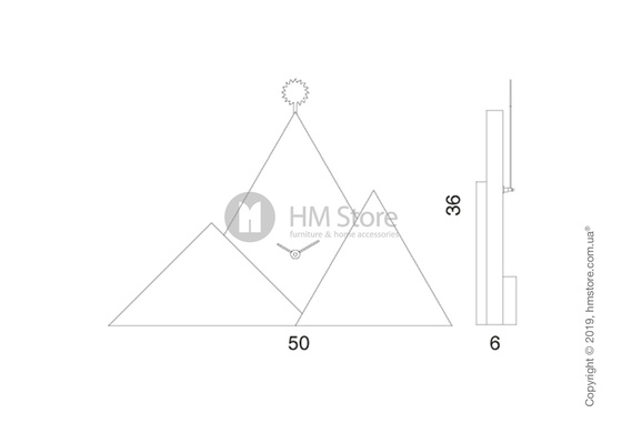 Часы настенные Progetti Sunset Wall Clock, Green