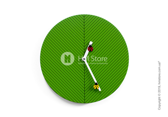Часы настенные Progetti Time2bugs Wall Clock, Green Часы настенные Progetti Time2bugs Wall Clock, Green