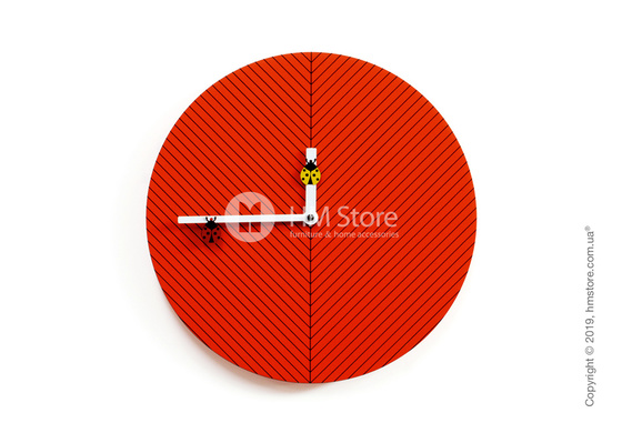 Часы настенные Progetti Time2bugs Wall Clock, Red