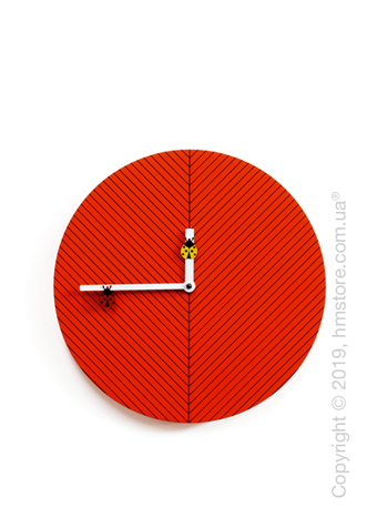 Часы настенные Progetti Time2bugs Wall Clock, Red