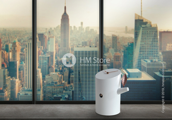 Часы настольные Progetti Nido Clock, White