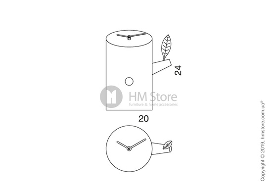 Часы настольные Progetti Nido Clock, White