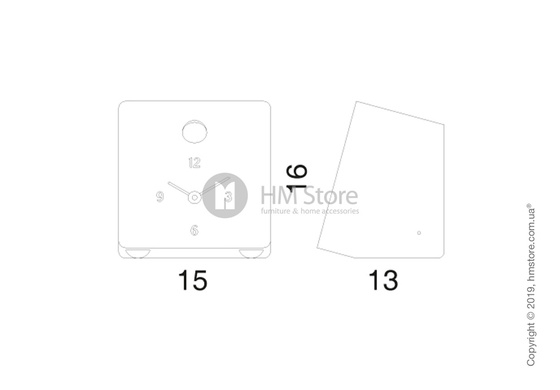 Часы настольные Progetti Fido Clock, Black