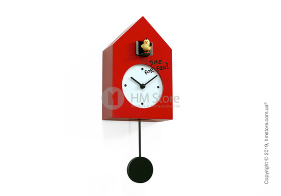 Часы настенные Progetti Freebird Punk Wall Clock, Red