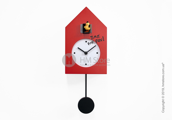 Часы настенные Progetti Freebird Punk Wall Clock, Red