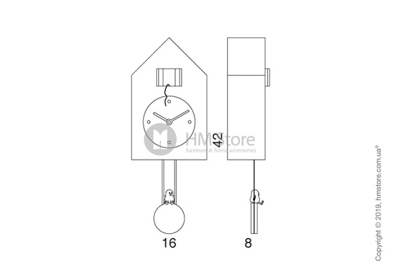 Часы настенные Progetti Freebird Wall Clock, White