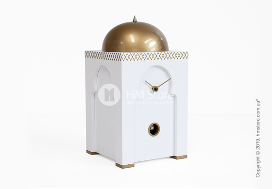 Часы настольные Progetti Sheikh Clock with Greek Fret, White Часы настольные Progetti Sheikh Clock with Greek Fret, White