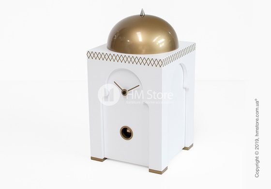 Часы настольные Progetti Sheikh Clock with Greek Fret, White Часы настольные Progetti Sheikh Clock with Greek Fret, White