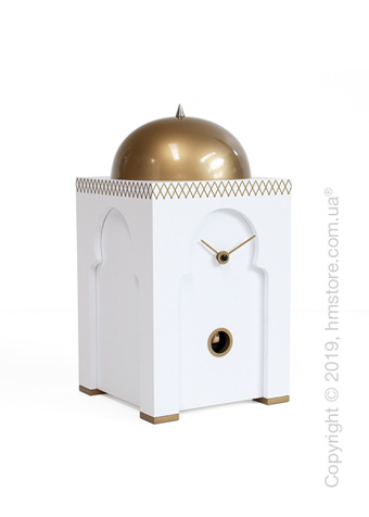 Часы настольные Progetti Sheikh Clock with Greek Fret, White
