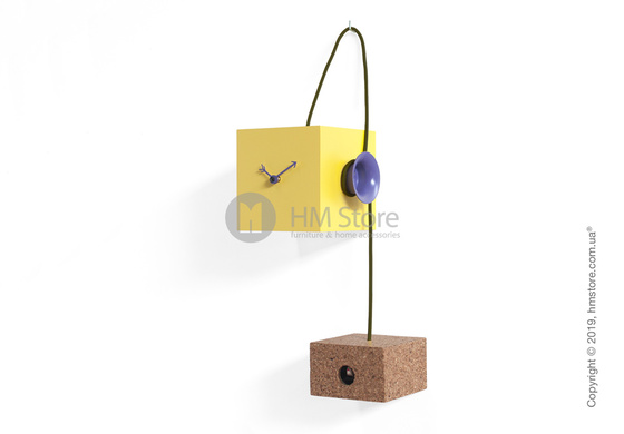 Часы Progetti Uhuhu Clock, Yellow and Purple