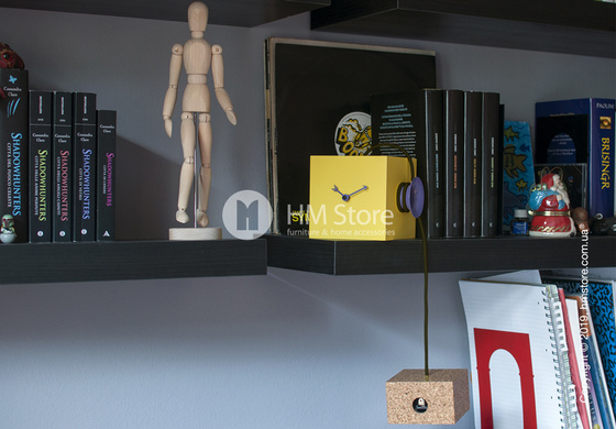 Часы Progetti Uhuhu Clock, Yellow and Purple