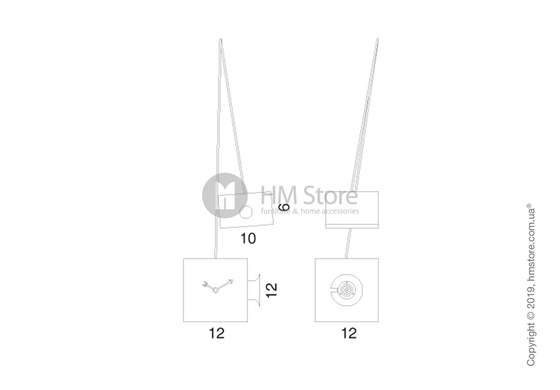 Часы Progetti Uhuhu Clock, Yellow and Purple