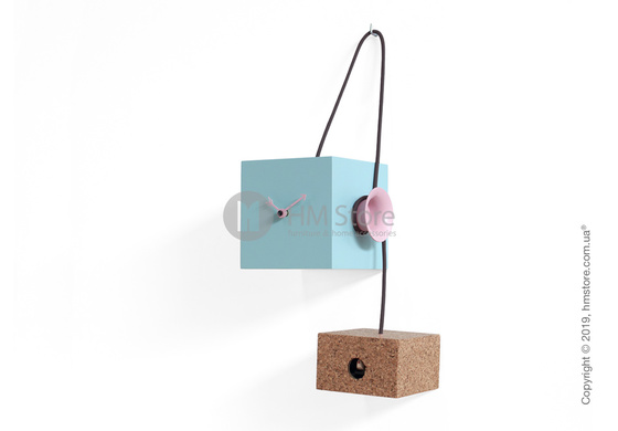 Часы Progetti Uhuhu Clock, Light Blue and Pink