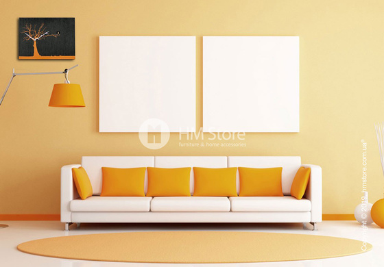 Часы настенные Progetti CùCùRùKù Wall Clock, Black Wenge, Orange Tree