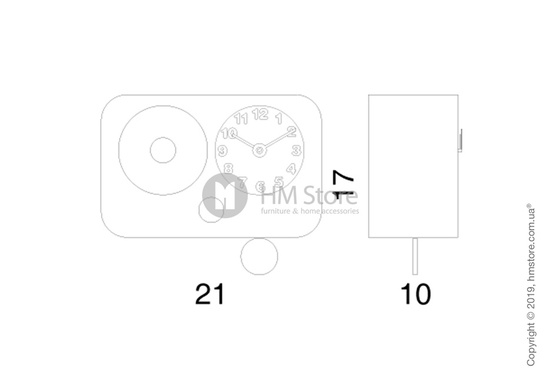 Часы настенные Progetti Cucchino Wall Clock, White