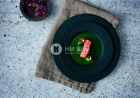 Тарелка десертная столовая мелкая Villeroy & Boch коллекция Manufacture, 27 см, Black