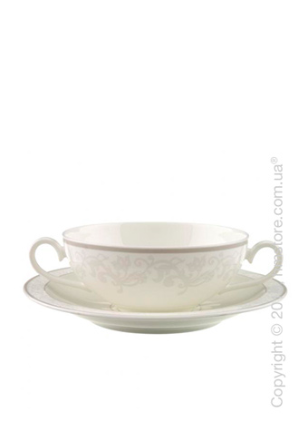 Пиала с подстановочной тарелкой Villeroy & Boch коллекция Gray Pearl, 400 мл