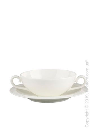 Пиала с подстановочной тарелкой Villeroy & Boch коллекция White Pearl, 400 мл