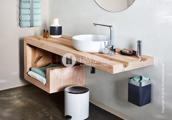 Корзина для белья Blomus коллекция Nexio, Taupe and Matt stainless steel