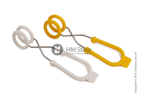 Набор из 2-х щипцов для варки яиц Joseph Joseph O-Tongs, White and Yellow