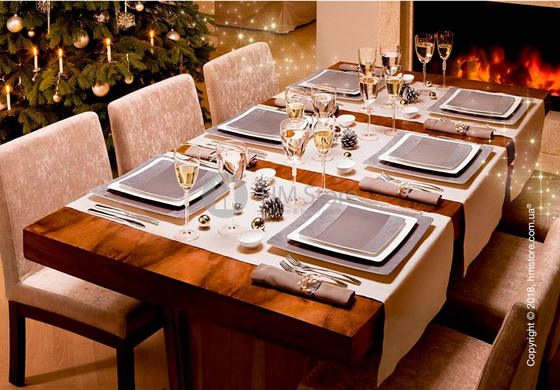 Тарелка десертная мелкая Villeroy & Boch коллекция Modern Grace Grey 23x23 см, Grey