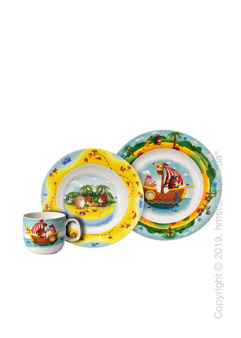 Набор детской посуды Villeroy & Boch коллекция Chewy's Treasure Hunt, 3 предмета