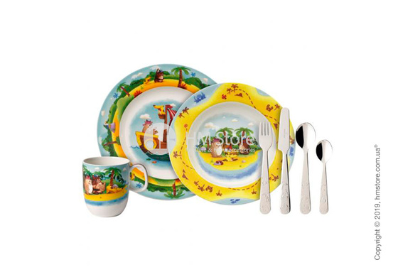 Набор детской посуды Villeroy & Boch коллекция Chewy's Treasure Hunt, 7 предметов