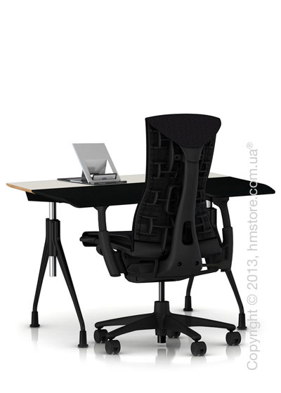 Комплект – стола Herman Miller Envelop Desk, кресло Embody Chair, держатель Lapjack