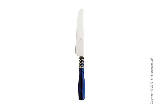 Набор столовых приборов Bugatti Arianna коллекция Old-Silverplated Ring на 6 персон, 24 предмета, Blue