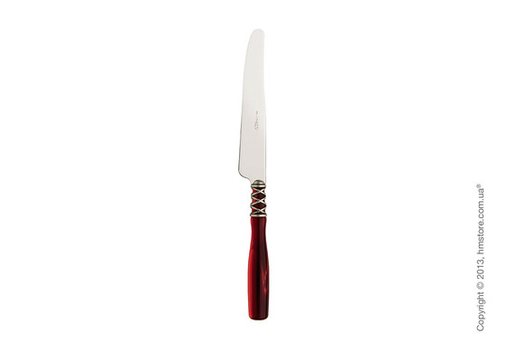 Набор столовых приборов Bugatti Arianna коллекция Old-Silverplated Ring на 6 персон, 24 предмета, Burgundy