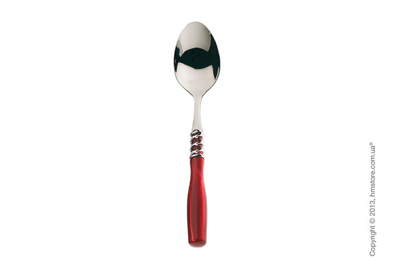 Набор столовых приборов Bugatti Arianna коллекция Chromed Metal Ring на 6 персон, 24 предмета, Red