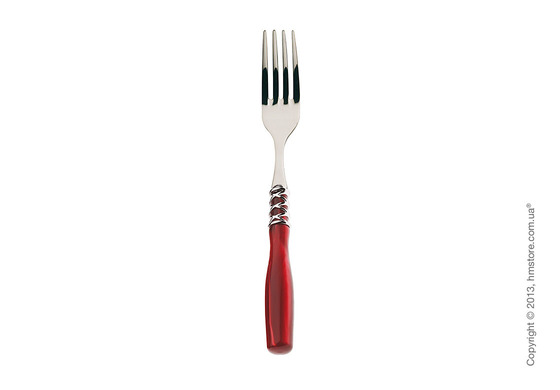 Набор столовых приборов Bugatti Arianna коллекция Chromed Metal Ring на 6 персон, 24 предмета, Red
