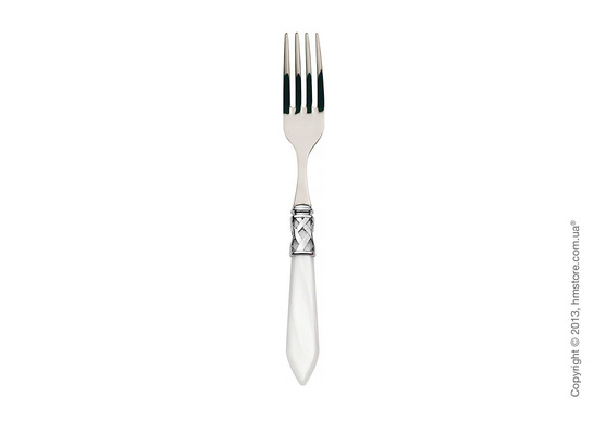 Набор столовых приборов Bugatti Aladdin коллекция Chromed Metal Ring на 6 персон, 24 предмета, White