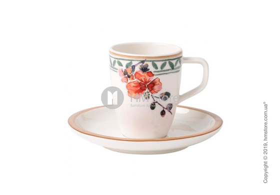 Чашка с блюдцем для эспрессо Villeroy & Boch коллекция Artesano Provenсal, 100 мл