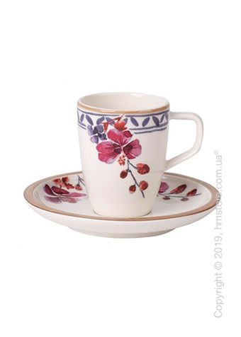 Чашка с блюдцем для эспрессо Villeroy & Boch коллекция Artesano Provenсal Lavendel, 100 мл
