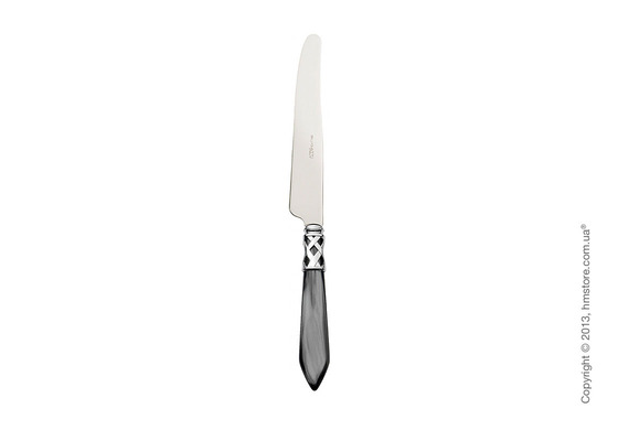 Набор столовых приборов Bugatti Aladdin коллекция Chromed Metal Ring на 6 персон, 24 предмета, Black