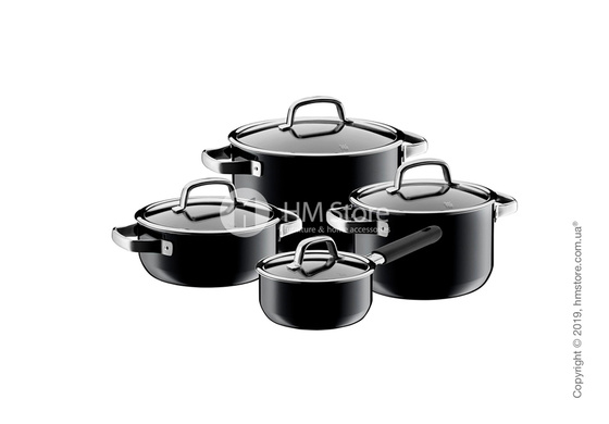 Набор кастрюль WMF коллекция Fusiontec Mineral, 4 предмета, Black