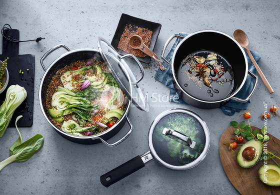 Набор кастрюль WMF коллекция Fusiontec Mineral, 4 предмета, Black Набор кастрюль WMF коллекция Fusiontec Mineral, 4 предмета, Black