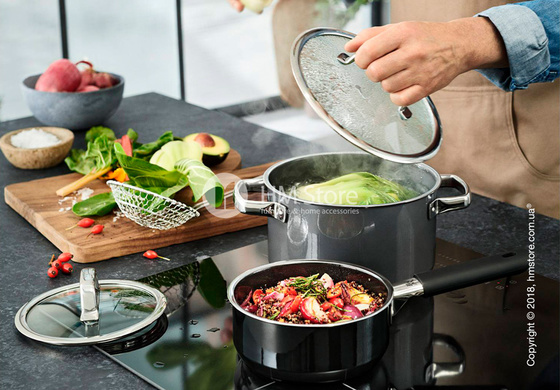 Набор кастрюль WMF коллекция Fusiontec Mineral, 4 предмета, Black