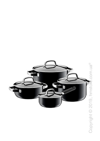 Набор кастрюль WMF коллекция Fusiontec Mineral, 4 предмета, Black