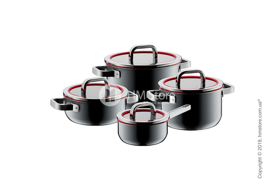 Набор кастрюль WMF коллекция Fusiontec Functional, 4 предмета, Platinum Набор кастрюль WMF коллекция Fusiontec Functional, 4 предмета, Platinum