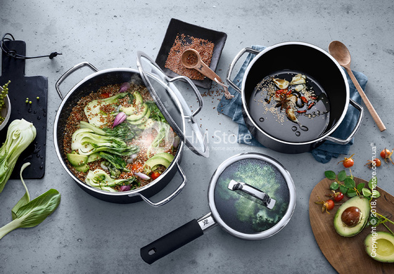 Набор кастрюль WMF коллекция Fusiontec Mineral, 4 предмета, Dark Brass