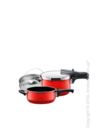 Набор посуды WMF коллекция Sicomatic t-plus Duo 4,5/3 л, 2 предмета, Energy Red